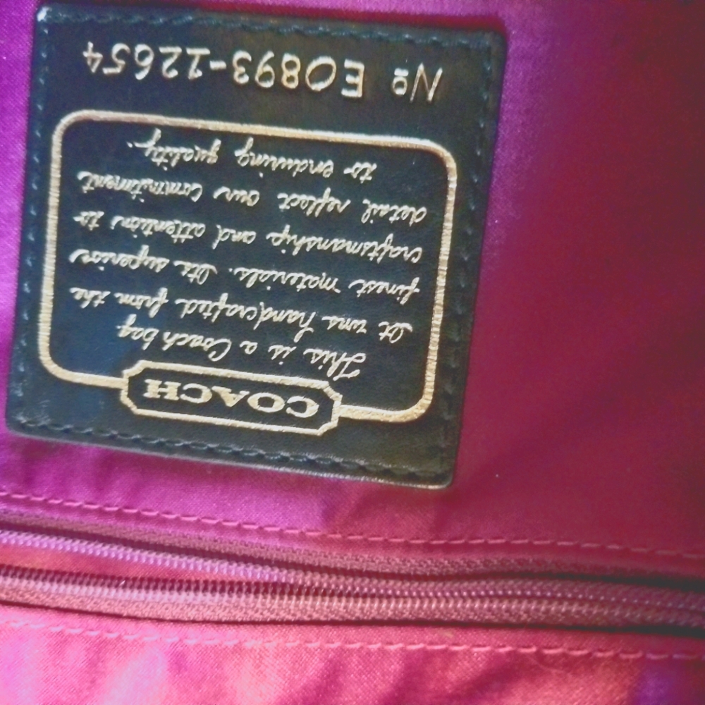 Coach black patent shoulder bag